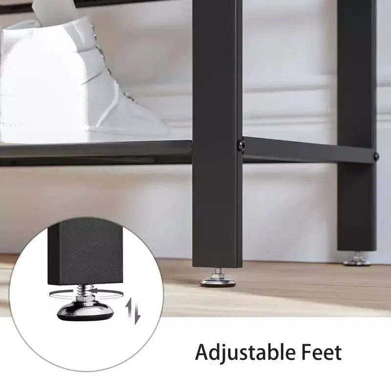 VASAGLE 4-in-1 Coat Rack Hall Tree, 9 Removable Hooks, Entryway Bench with Shoe Storage for Apartment, Living Room