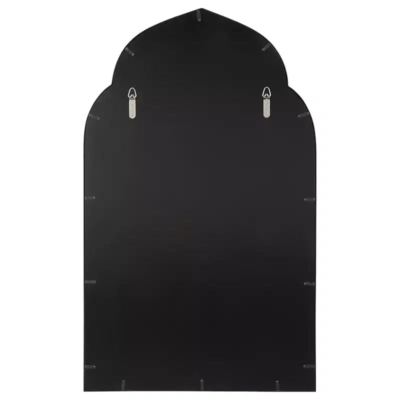 Uttermost Arch Vanity Decorative Wall Mirror Modern Bold Matte Black Forged Iron Frame 24 Wide for Bathroom Bedroom Living Room