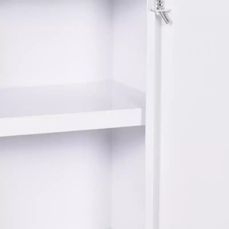 kleankin 12 x 18 Medicine Cabinet with Lock, Storage Shelves, Locking Medical Cabinet for Safety, First Aid Bathroom Wall Cabinet, White