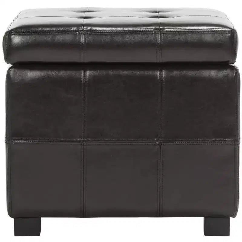 Maiden Square Tufted Storage Ottoman - HUD8231 - Safavieh Couture