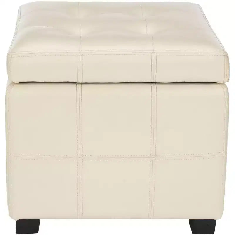 Maiden Square Tufted Storage Ottoman - HUD8231 - Safavieh Couture