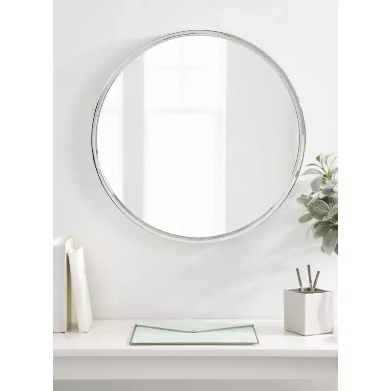 Kate and Laurel Rowla Round Wall Mirror