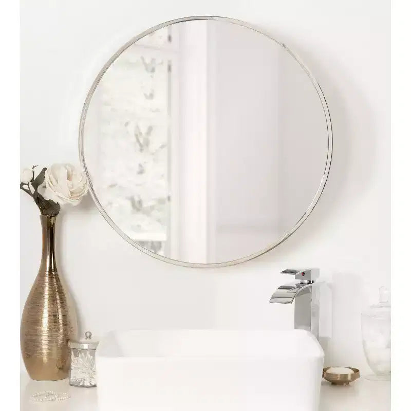 Kate and Laurel Rowla Round Wall Mirror