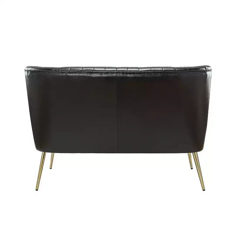 Monica 47 Contemporary Wing back Loveseat for Living Room and Bedroom Comfy Armless 2-Seater Sofa with Metal Legs | KARAT HOME