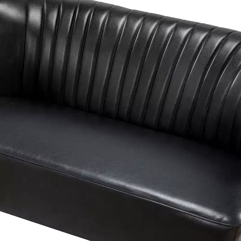 Monica 47 Contemporary Wing back Loveseat for Living Room and Bedroom Comfy Armless 2-Seater Sofa with Metal Legs | KARAT HOME