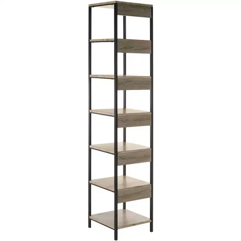 Lisa Etagere - FOX4275 - Oak/Black - Safavieh Couture