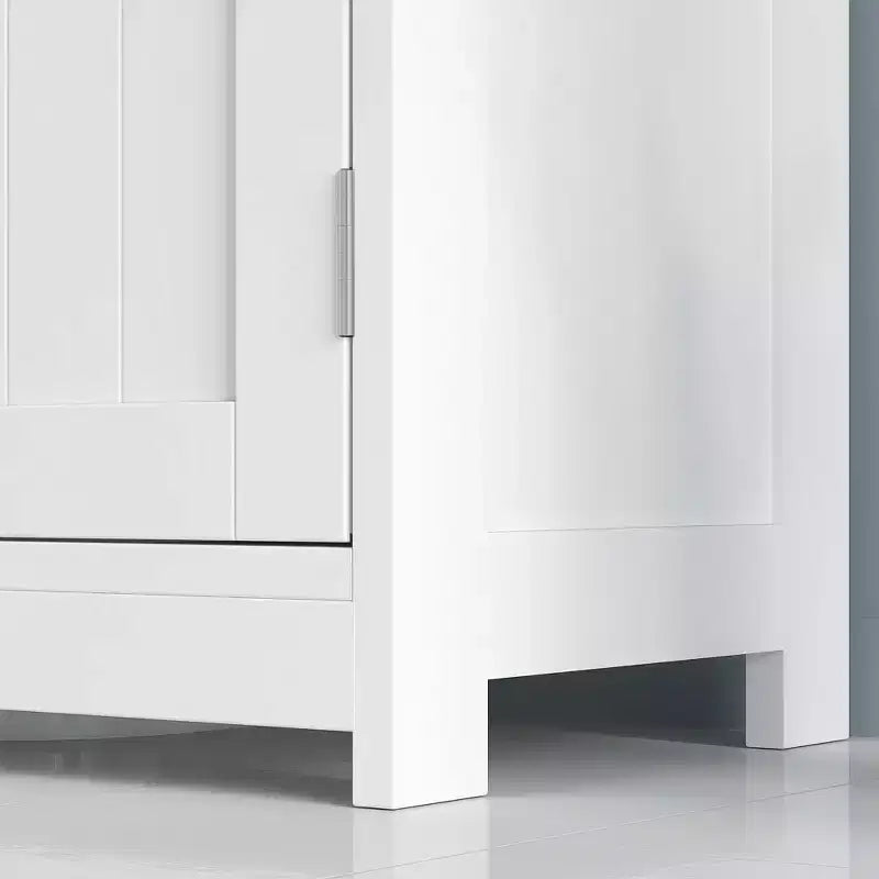 kleankin Vanity Base Cabinet, Under-Sink Bathroom Cabinet Storage with U-Shape Cut-Out and Adjustable Internal Shelf
