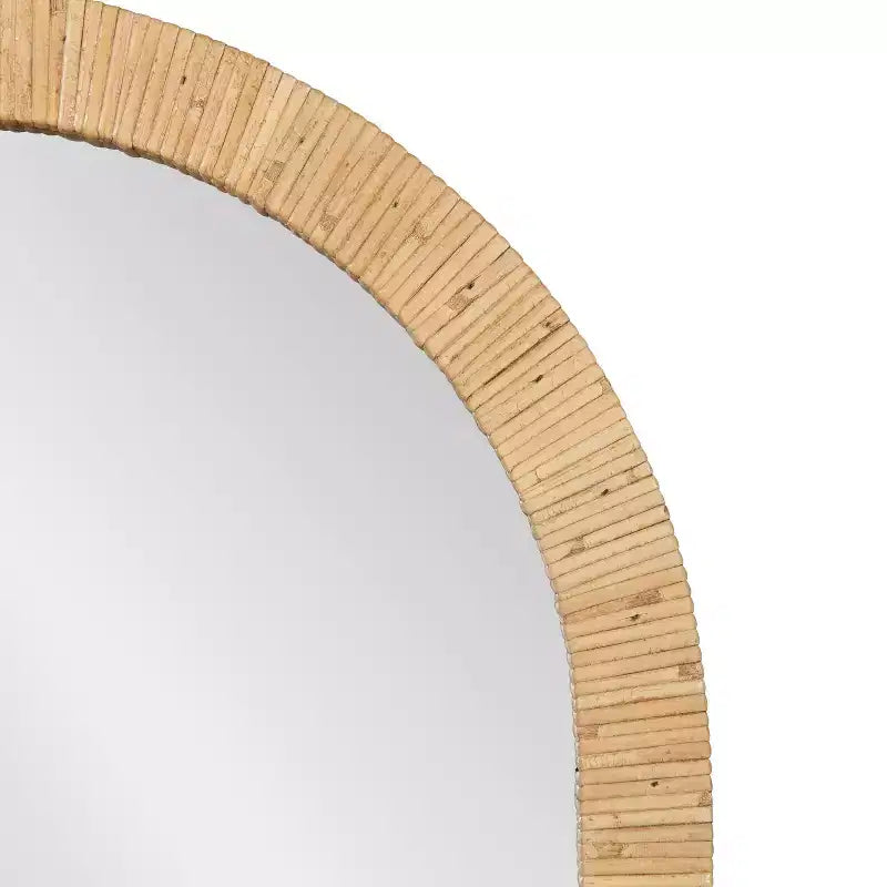 Kate and Laurel Rahfy Arch Framed Wall Mirror, 20x30, Natural