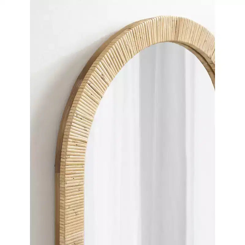 Kate and Laurel Rahfy Arch Framed Wall Mirror, 20x30, Natural