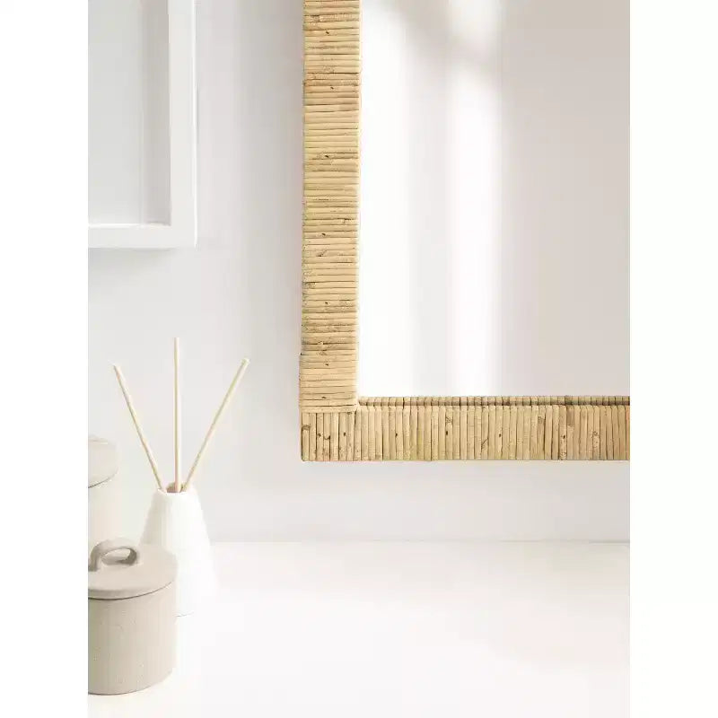 Kate and Laurel Rahfy Arch Framed Wall Mirror, 20x30, Natural
