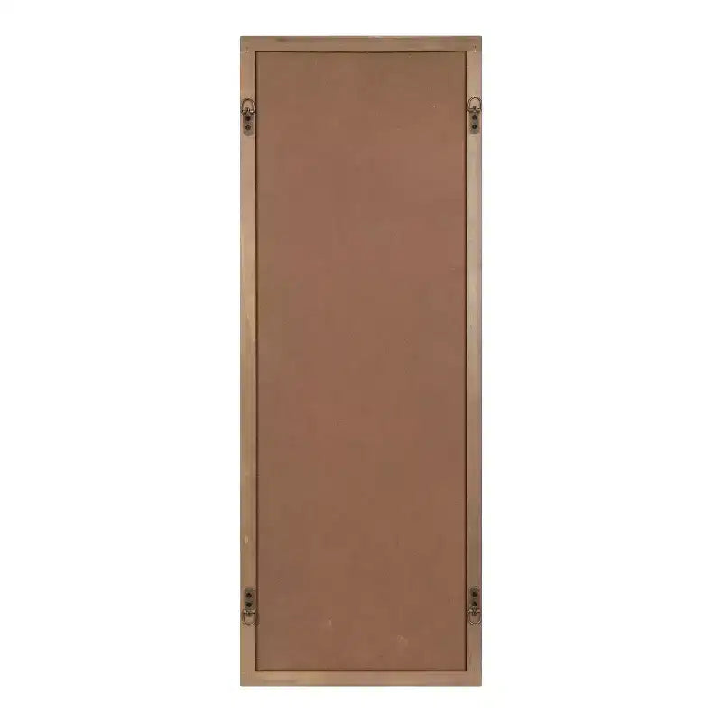 Kate and Laurel Pierette Framed Wall Mirror, 16x42, Natural