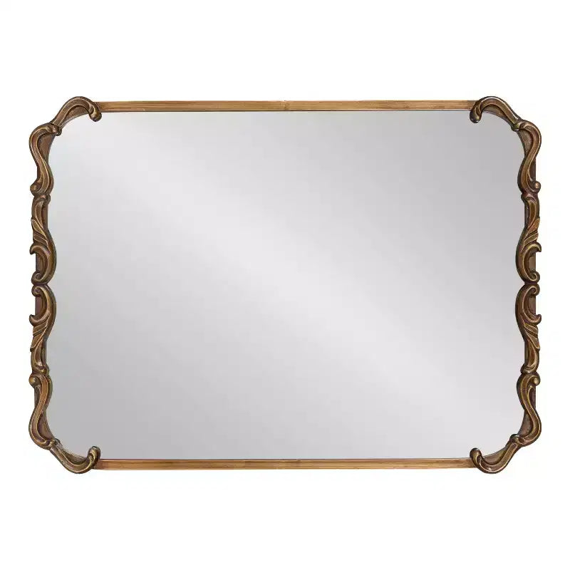 Kate and Laurel Brazelton Metal Rectangle Mirror, 20x27, Gold