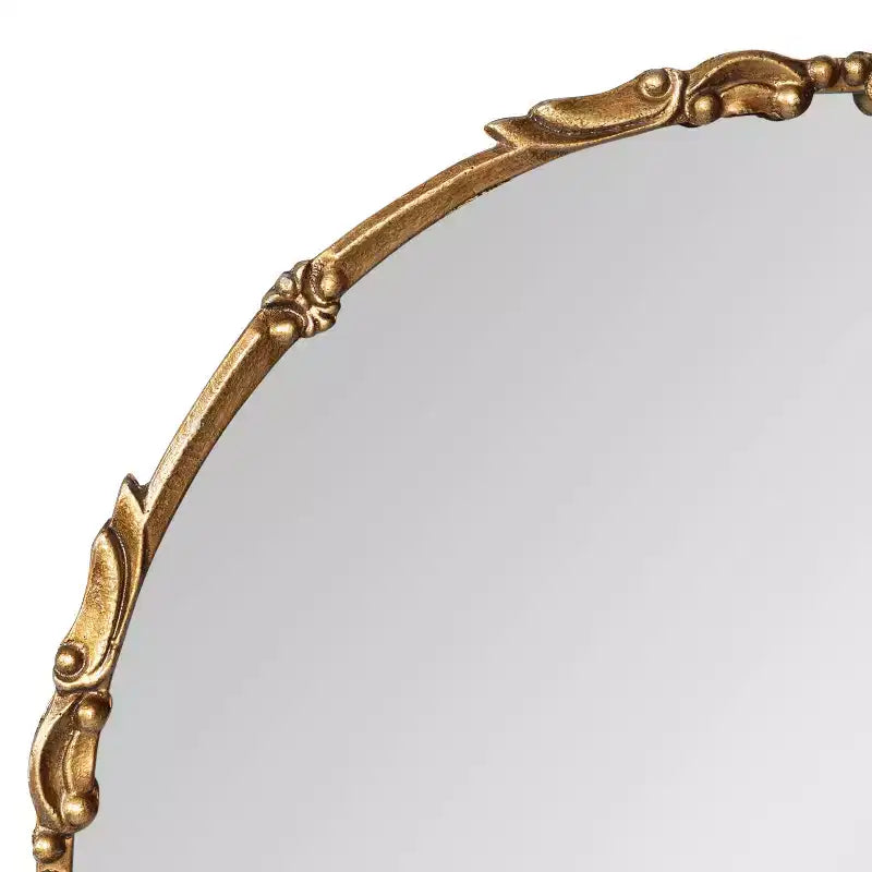 Kate and Laurel Brynley Round Metal Round Mirror, 24 Diameter, Gold