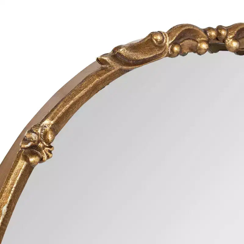 Kate and Laurel Brynley Round Metal Round Mirror, 24 Diameter, Gold