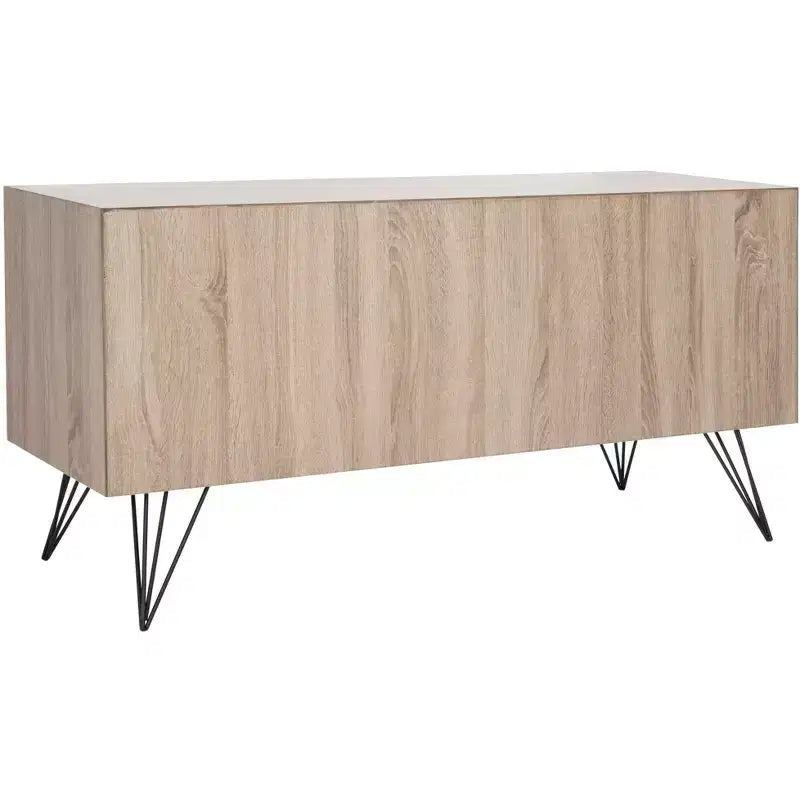 Jeralyn Sideboard - FOX4232 - Light Oak/Black - Safavieh Couture