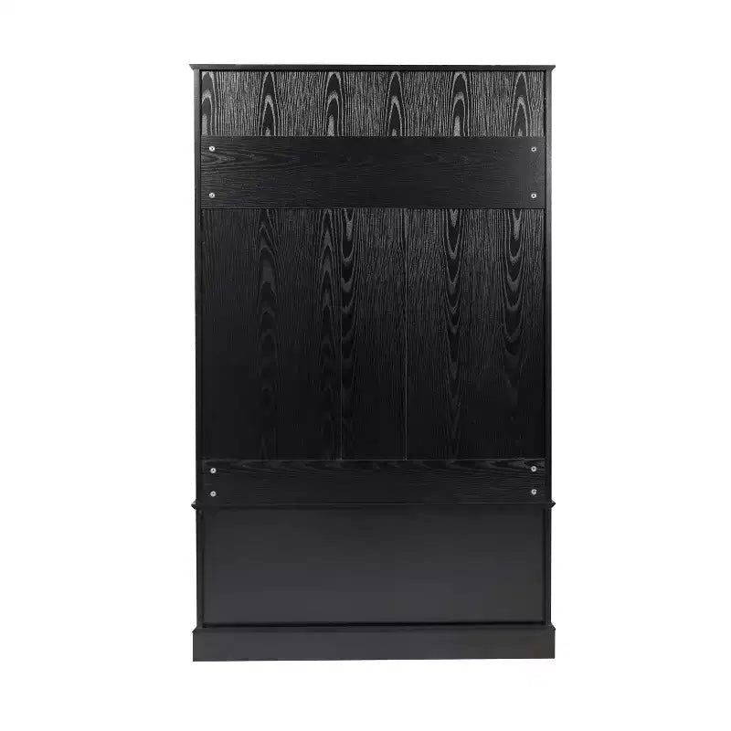 Flash Furniture Fraser Hall Tree with Double Door Storage Bench, Coat Rack with 4 Double Hooks, and 2 Upper Storage Cubbies