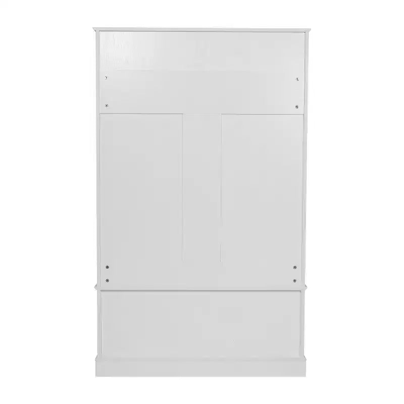 Flash Furniture Fraser Hall Tree with Double Door Storage Bench, Coat Rack with 4 Double Hooks, and 2 Upper Storage Cubbies