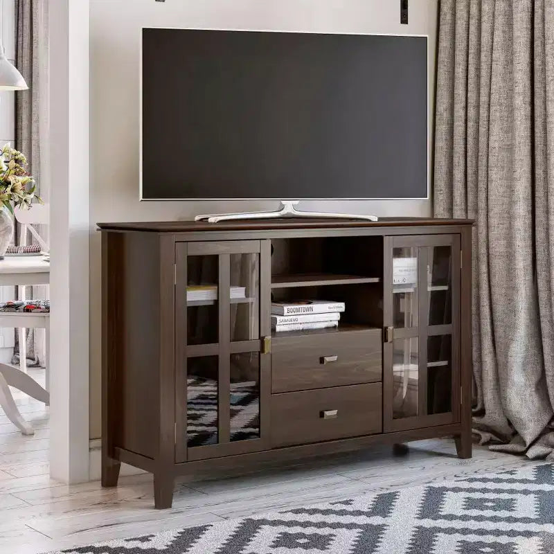 Stratford Solid Wood Tall TV Stand for TVs up to 55 - WyndenHall