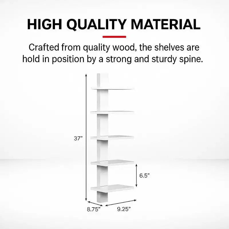 Spine Wall Book Shelves Stylish and Functional - Proman Products