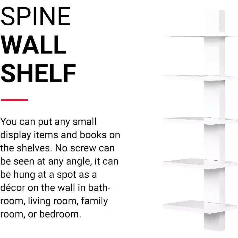 Spine Wall Book Shelves Stylish and Functional - Proman Products