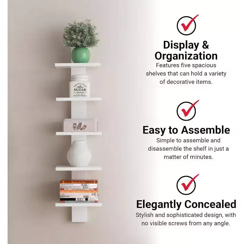 Spine Wall Book Shelves Stylish and Functional - Proman Products