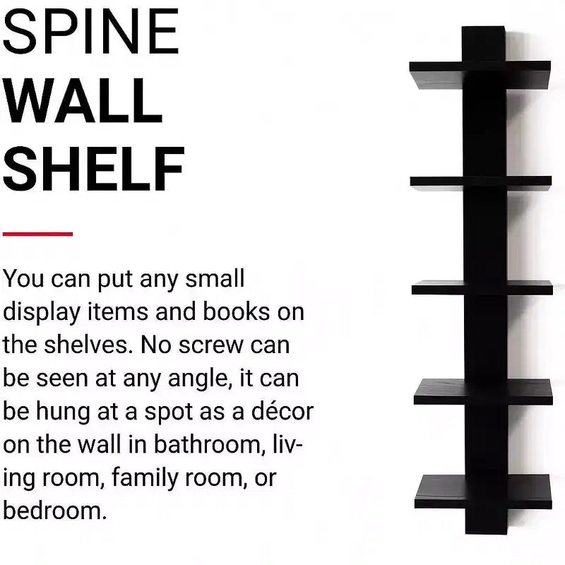 Spine Wall Book Shelves Stylish and Functional - Proman Products