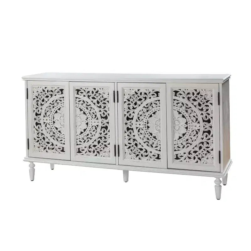 Emathides 63Wide Sideboard with Solid Wood Legs and Lighting |KARAT HOME