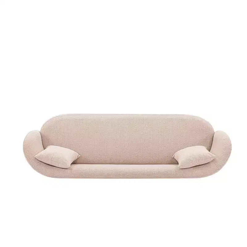 Siri Contemporary Linen Upholstered Sofa with Pillows - Manhattan Comfort