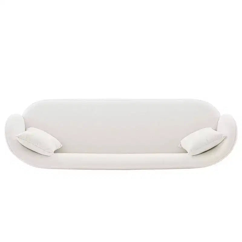 Siri Contemporary Linen Upholstered Sofa with Pillows - Manhattan Comfort