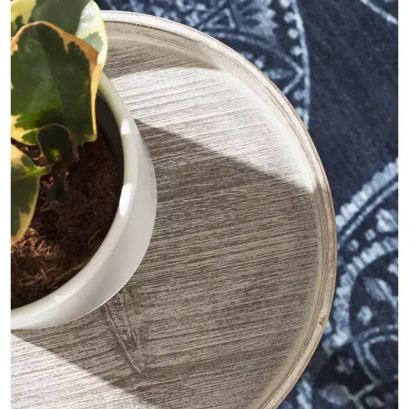 Kate and Laurel - Bellport Pedestal End Table
