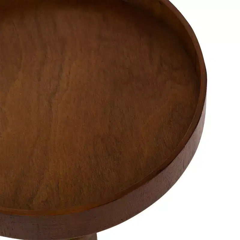 Kate and Laurel - Bellport Pedestal End Table