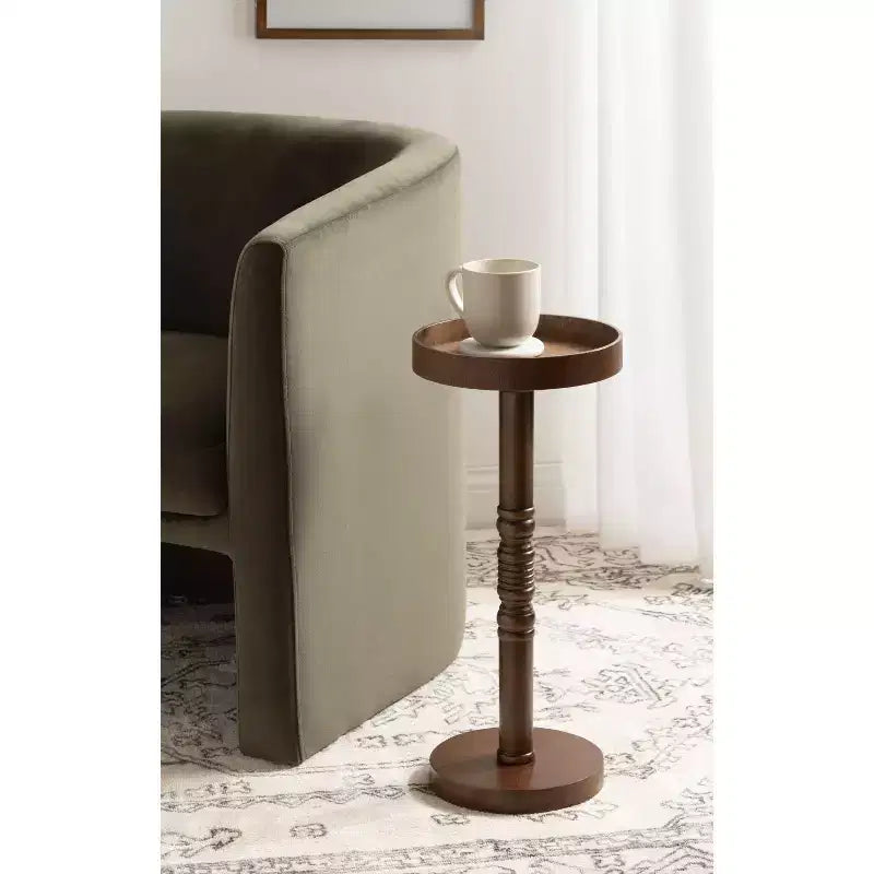 Kate and Laurel - Bellport Pedestal End Table