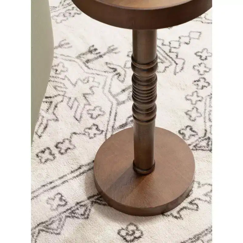 Kate and Laurel - Bellport Pedestal End Table