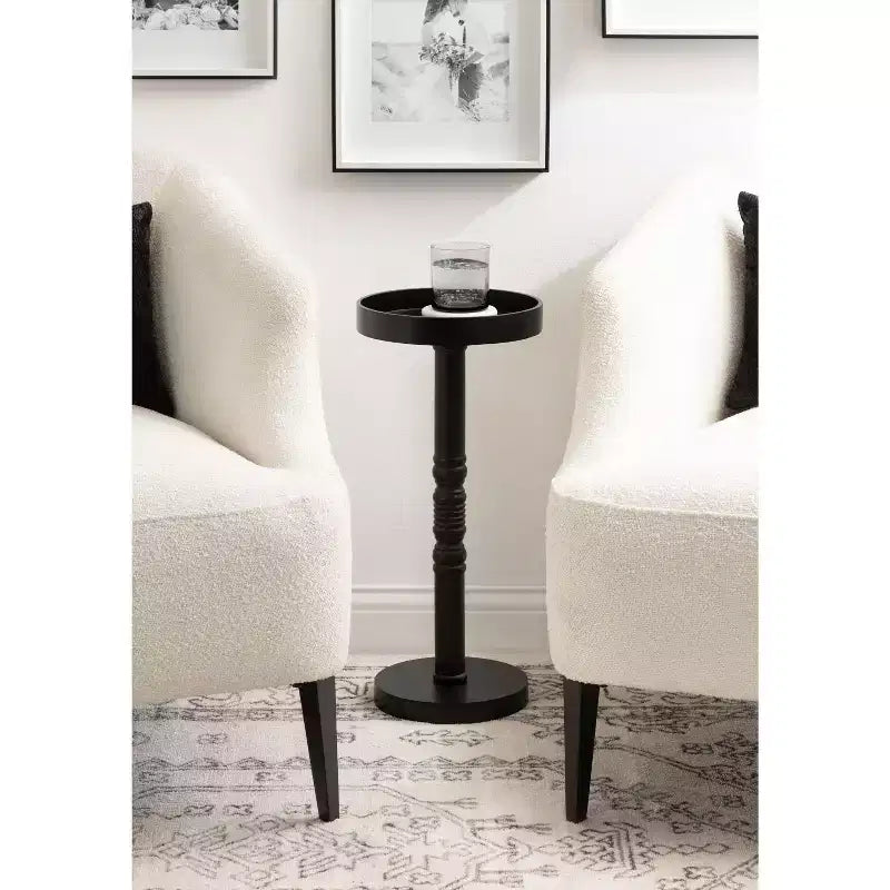 Kate and Laurel - Bellport Pedestal End Table