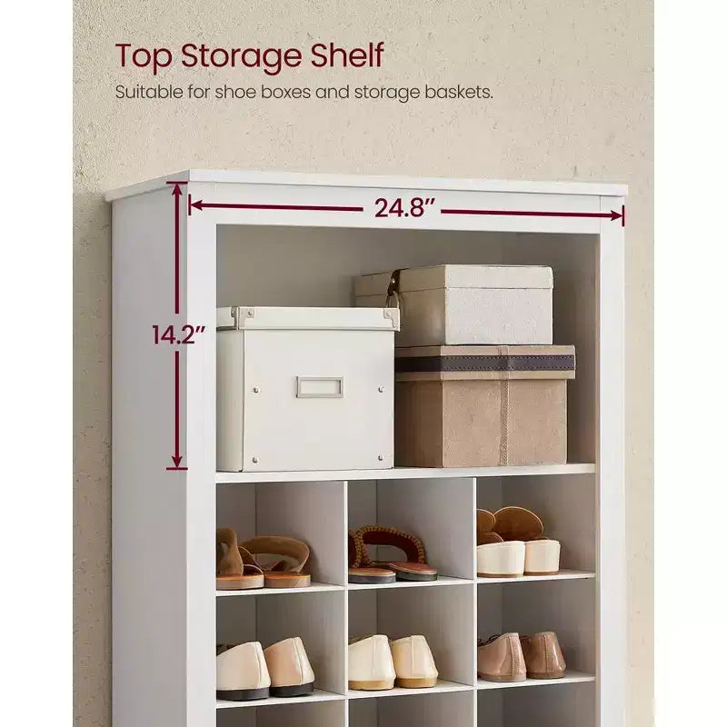 10-Tier Shoe Storage Cabinet, Holds 30 Pairs, Shoe Rack for Entryway & Bedroom