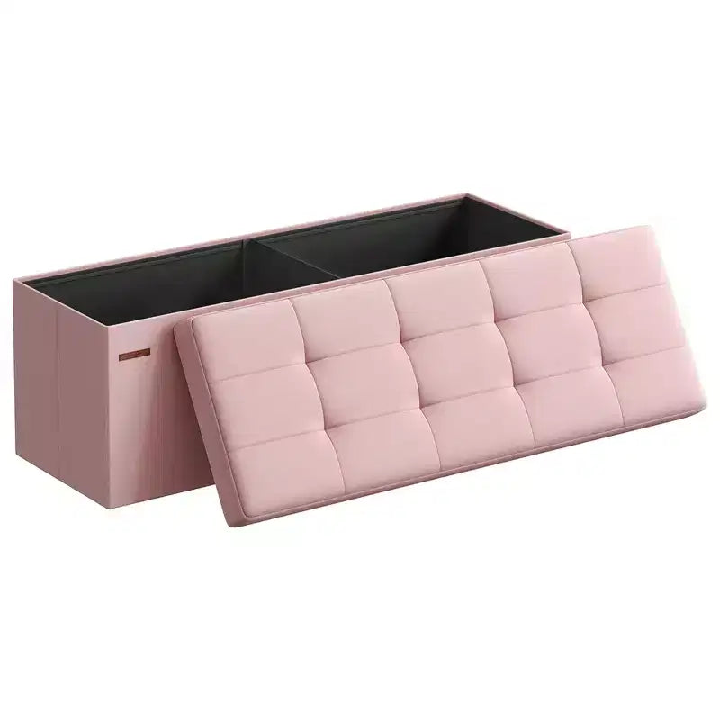 SONGMICS Banc de Rangement Ottoman avec Rangement, Repose-Pieds, Supporte jusqu'à 300 kg pour Chambre à Coucher, Salon