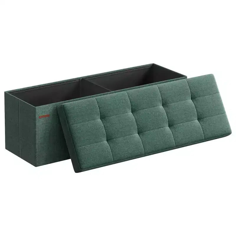 SONGMICS Banc de Rangement Ottoman avec Rangement, Repose-Pieds, Supporte jusqu'à 300 kg pour Chambre à Coucher, Salon