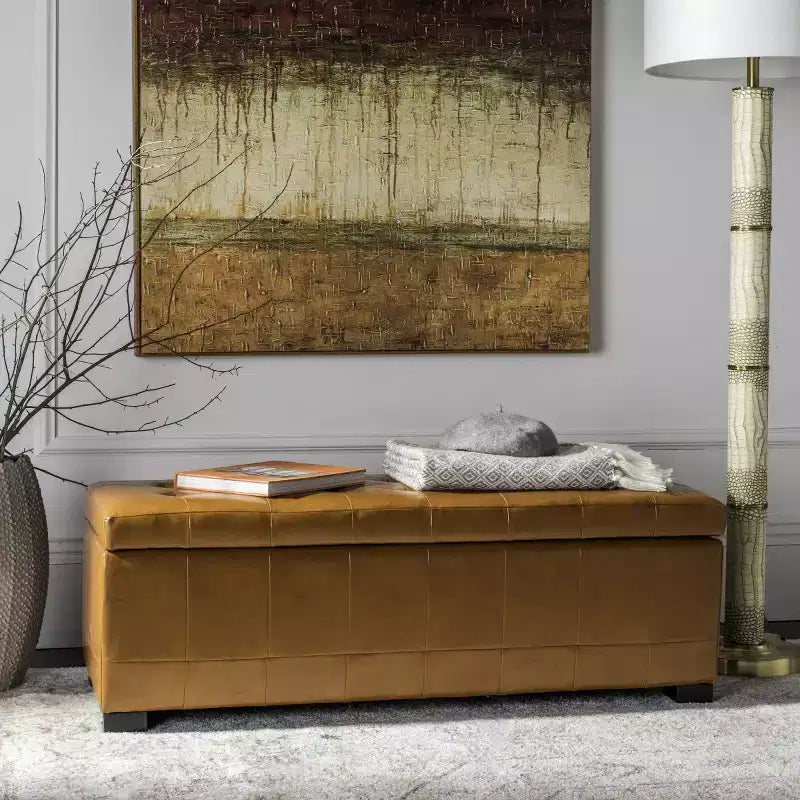 Manhattan Large Storage Ottoman - HUD4200 - Safavieh Couture