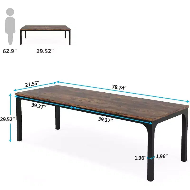 Lantine 78.7 Inches Extra Long Computer Desk