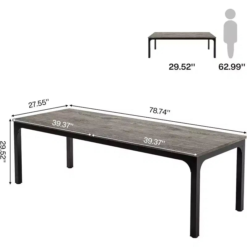 Lantine 78.7 Inches Extra Long Computer Desk