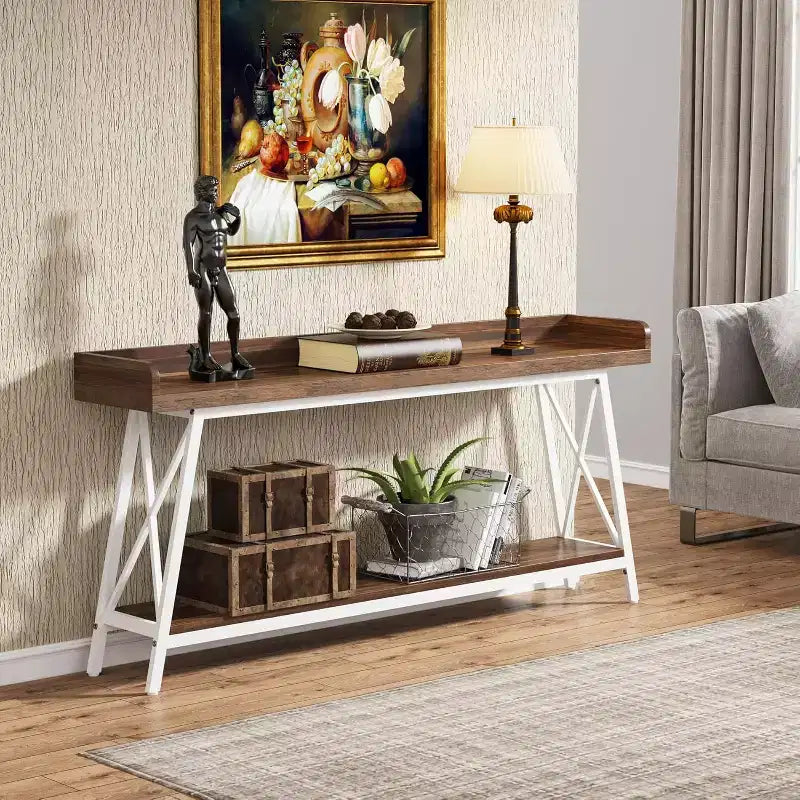 Tribesigns 70.87 2-Tier Narrow Sofa Table