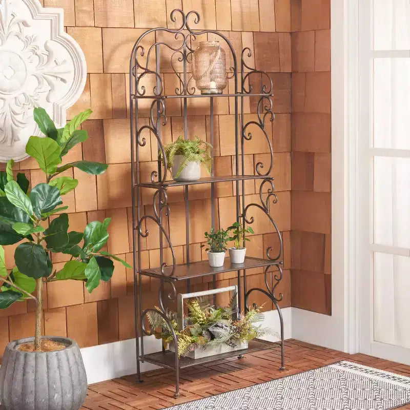 Tyrique 4 Tier Shelf Unit - Indoor/Outdoor - PAT5033 - Safavieh