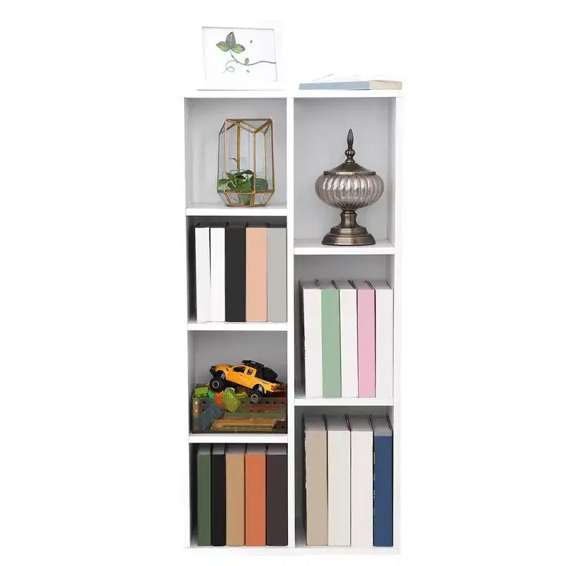 VASAGLE Bookcase, Bookshelf with 7 Compartments, Freestanding Shelves and Cube Organizer, White