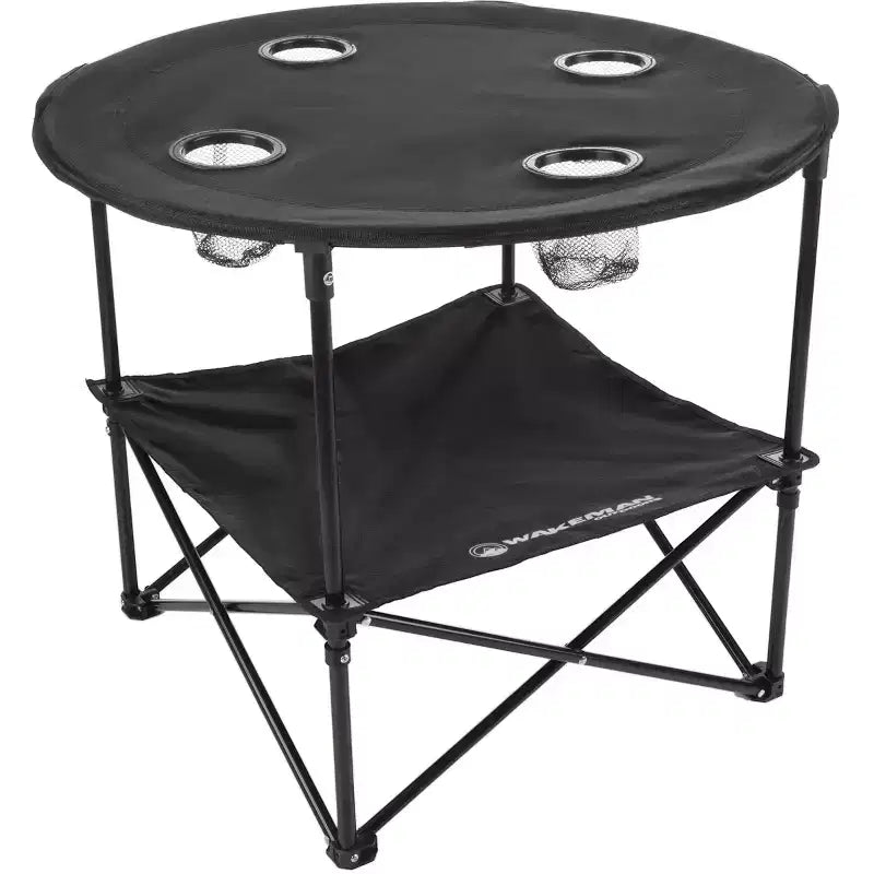 Wakeman Outdoors Folding Camping Table, Black