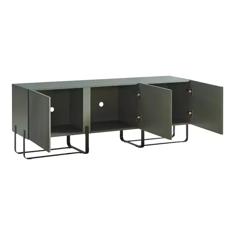 24/7 Shop At Home Forast Modern 3 Door Storage TV Stand for TVs up to 65