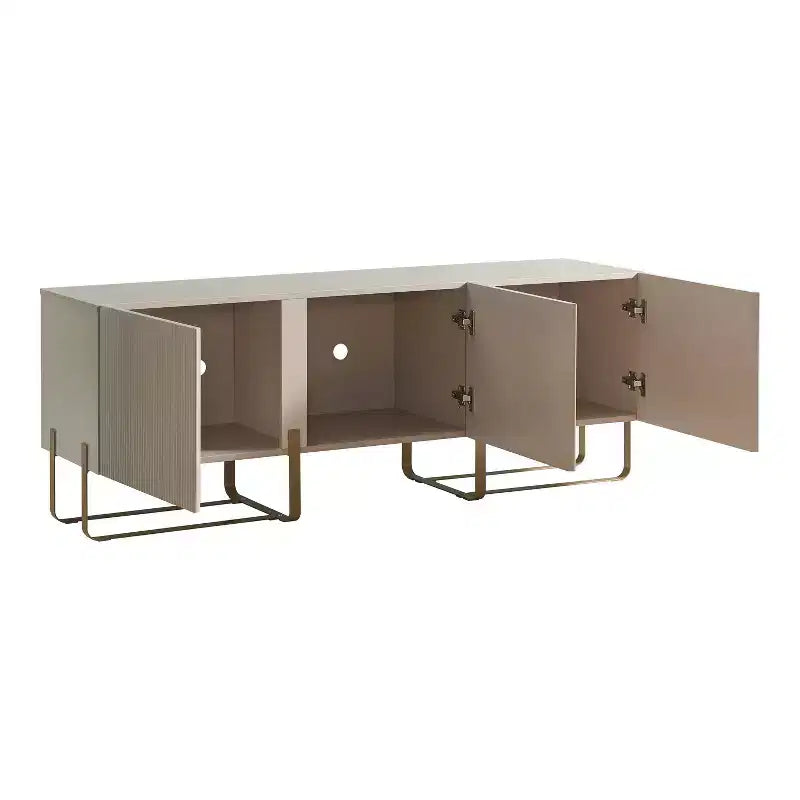 24/7 Shop At Home Forast Modern 3 Door Storage TV Stand for TVs up to 65
