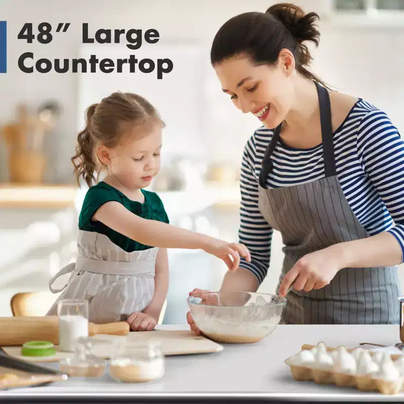 Costway 30 x 48 Commercial Kitchen Table Stainless Steel Food Prep & Work Table Silver