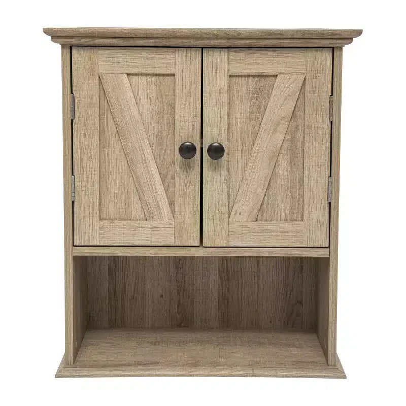 Merrick Lane Wall Mounted Bathroom Medicine Cabinet with Adjustable Cabinet Shelf, Lower Open Shelf, and Magnetic Closure Doors