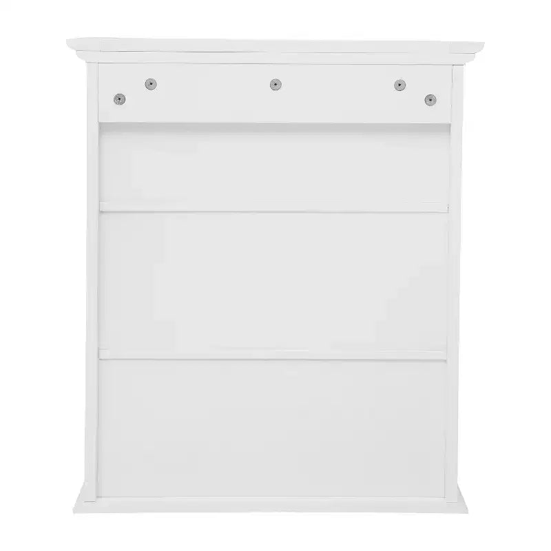 Merrick Lane Wall Mounted Bathroom Medicine Cabinet with Adjustable Cabinet Shelf, Lower Open Shelf, and Magnetic Closure Doors