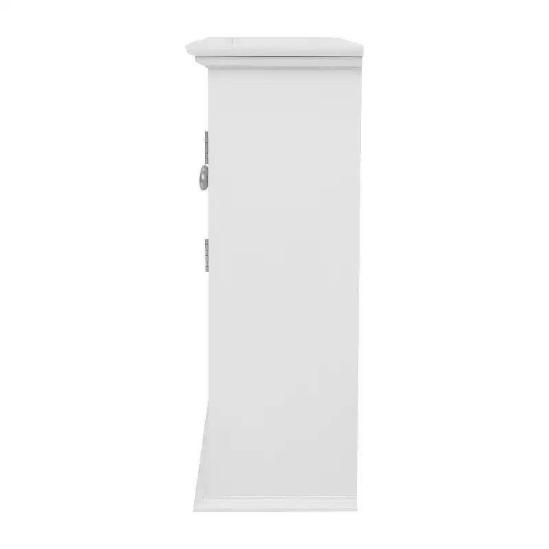 Merrick Lane Wall Mounted Bathroom Medicine Cabinet with Adjustable Cabinet Shelf, Lower Open Shelf, and Magnetic Closure Doors